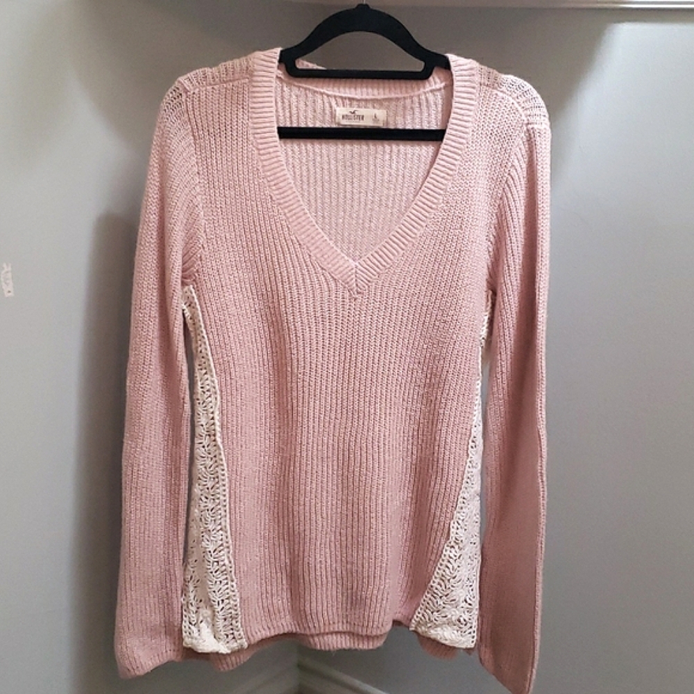 Hollister knit sweater with lace elements Size L
